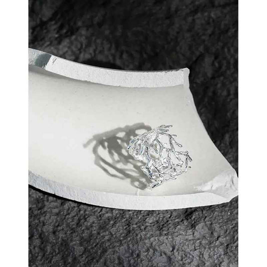 Sylvia's Branch Texture Silver Statement Ring