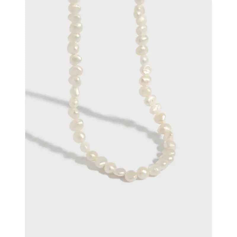 Baroque Silver Pearl Necklace