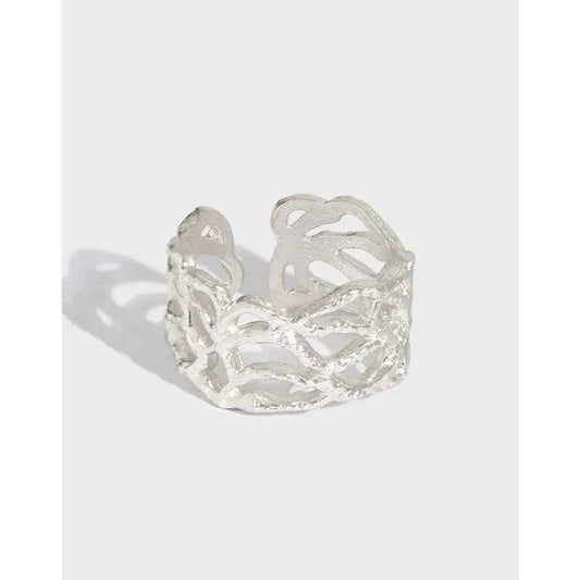 Arbor's Irregular Branch Silver Statement Ring