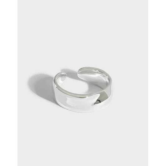 Irregular Smooth Sterling Silver Ear Cuff Earring
