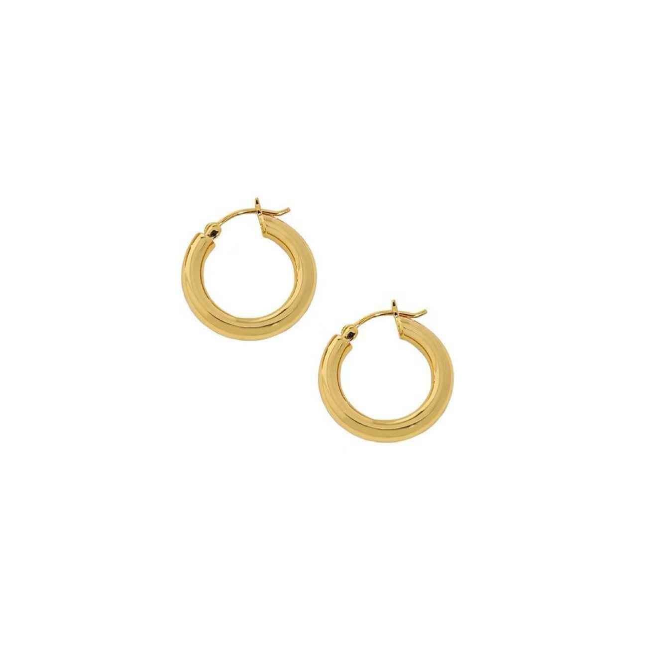Echo's Geometric Circle Silver Hoop Earrings