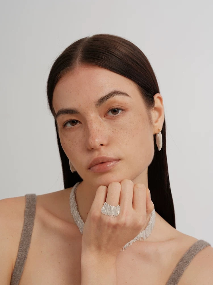 Whisper Tassel Ring OPHRASTUDIO