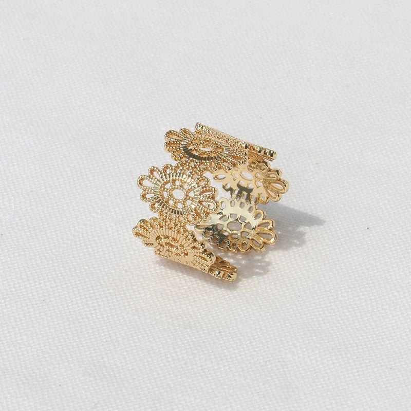 French Embroidered Lace Hollow Vintage Ring OPHRASTUDIO