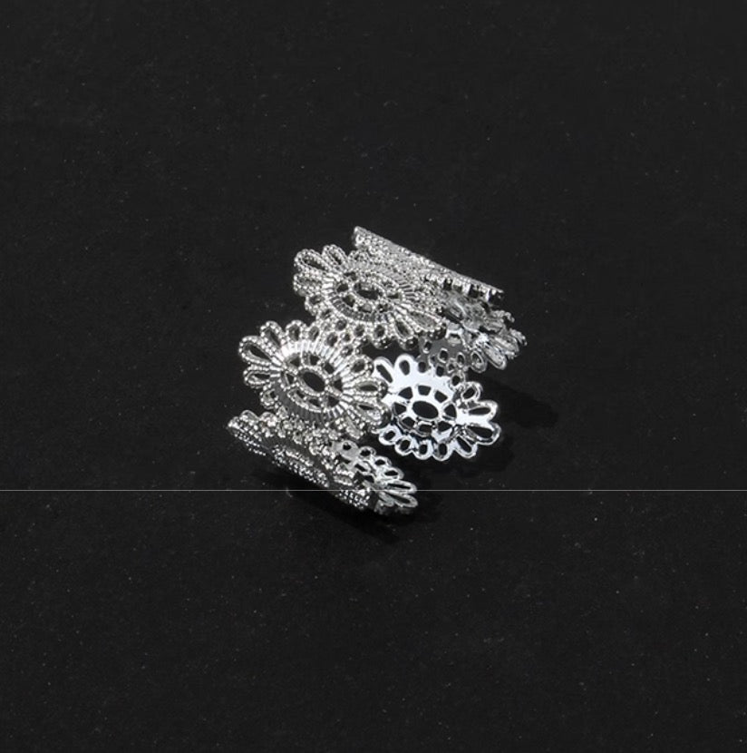 French Embroidered Lace Hollow Vintage Ring OPHRASTUDIO
