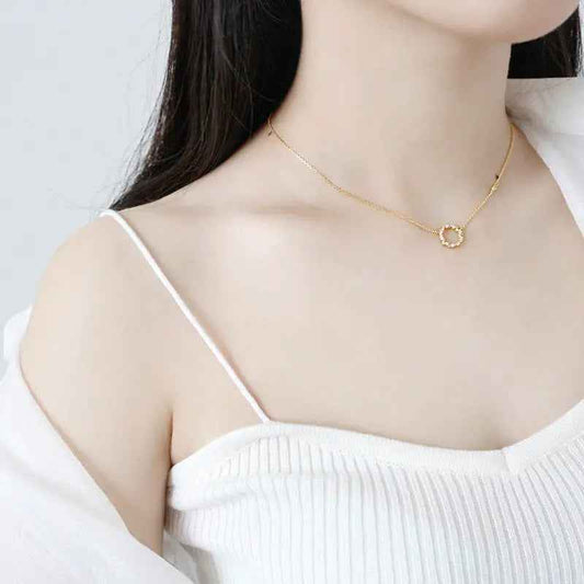 Calliope's Halo Silver Chain Necklace