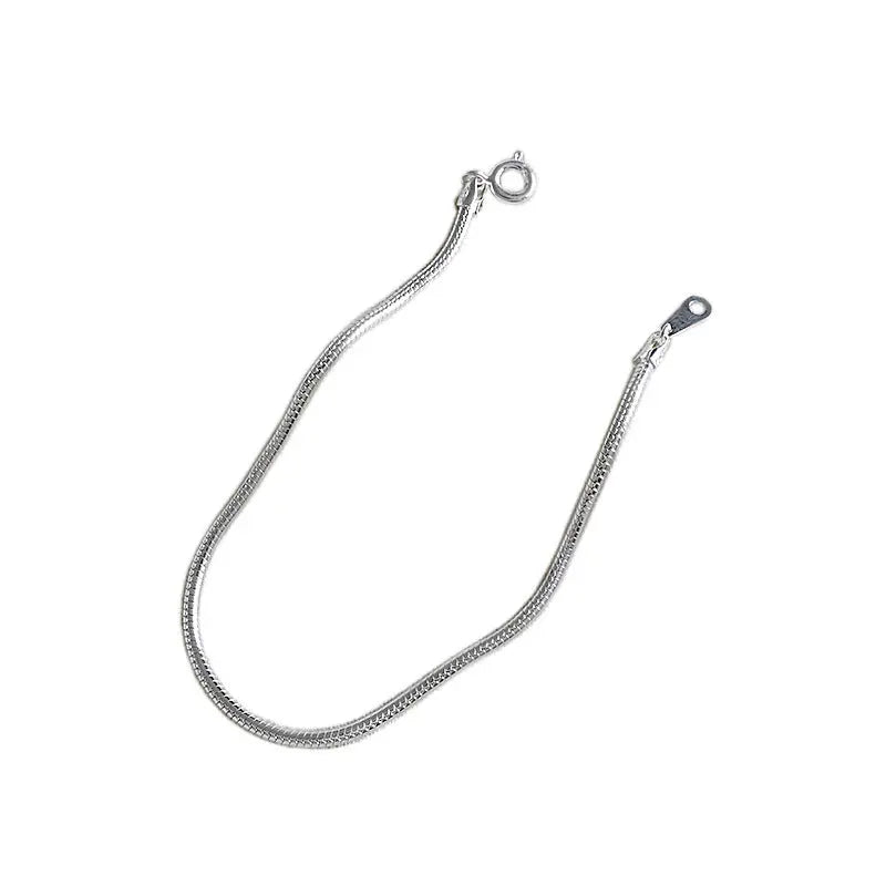 MEDUSA'S SNAKE BONE SILVER CHAIN BRACELET - OPHRASTUDIO