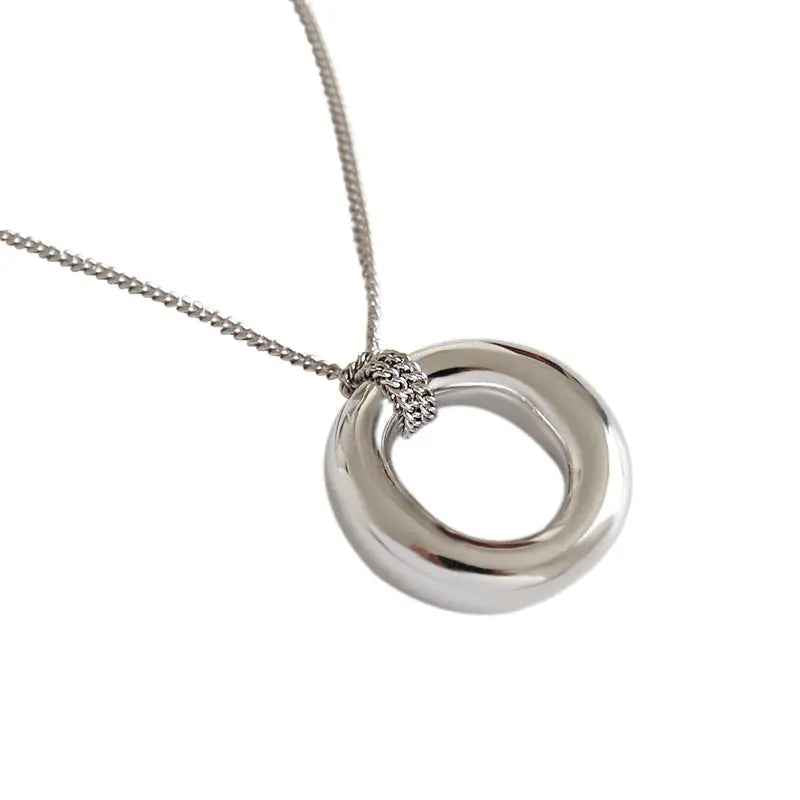 Harmonia's Ring Silver Pendant Necklace