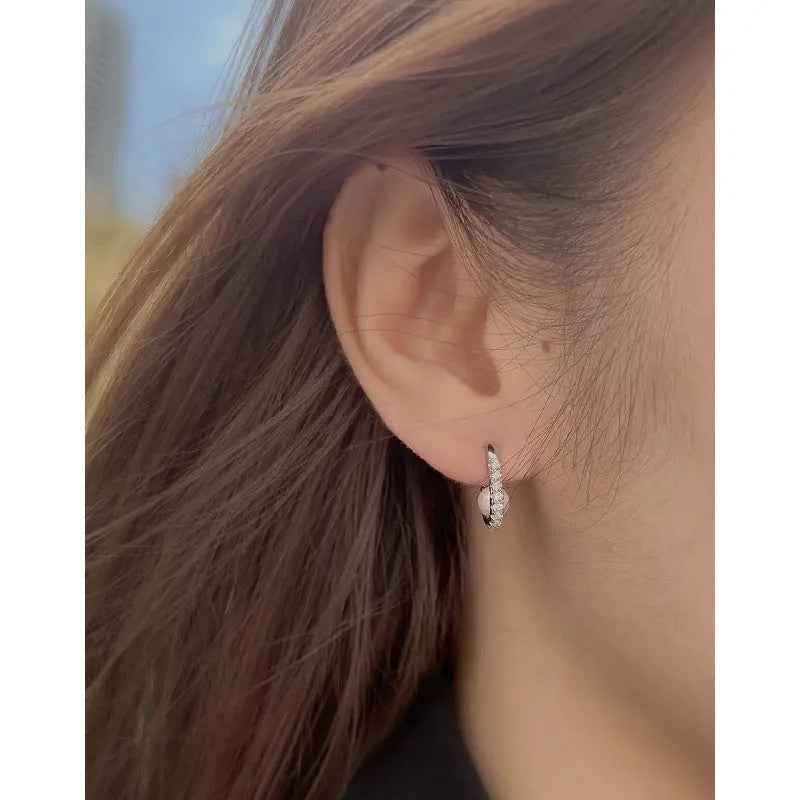 Enchanted Shores Silver Huggie Earrings