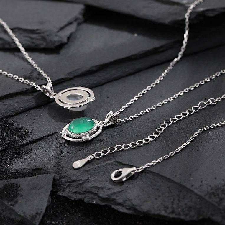 Natural Gemstone Pendant Necklace OPHRASTUDIO