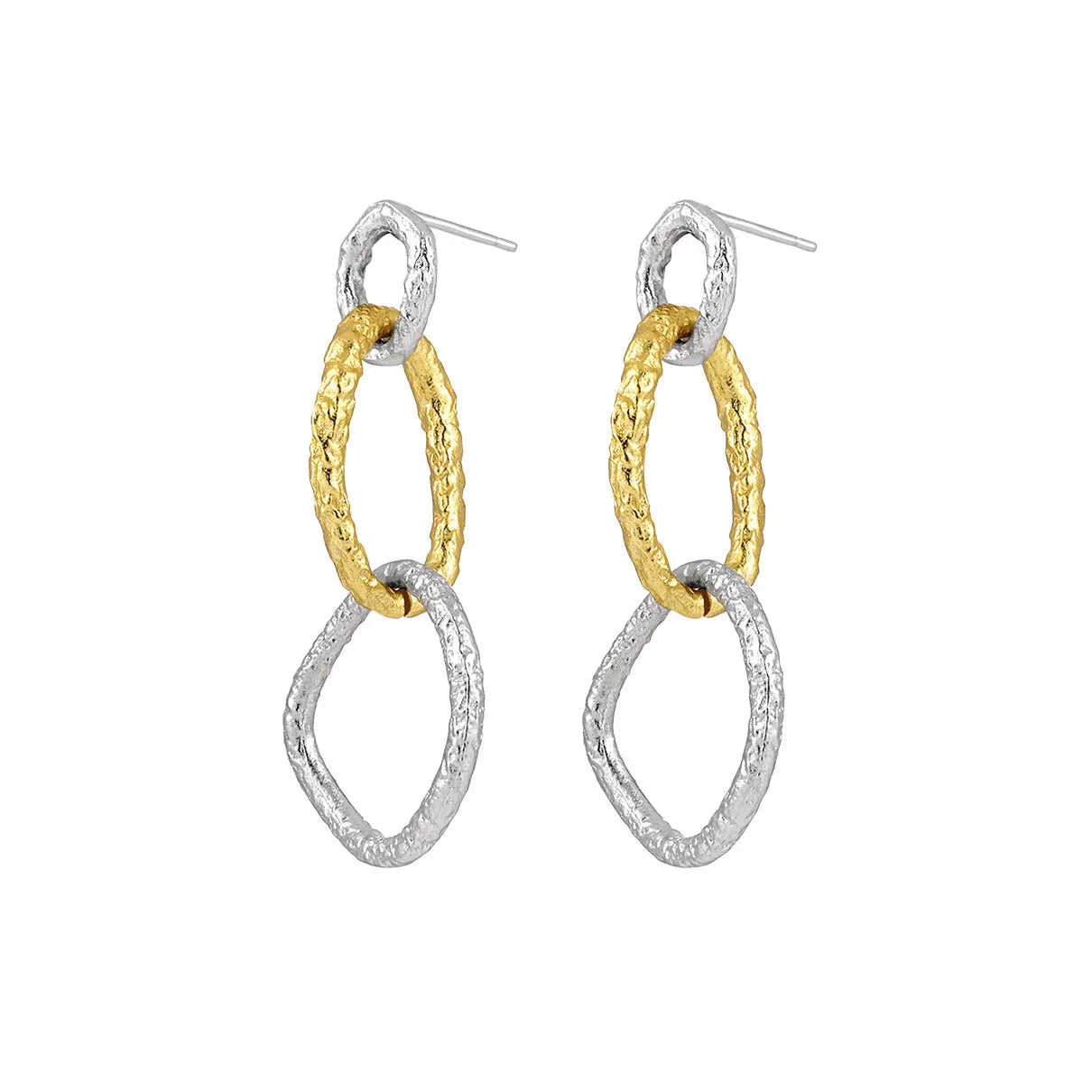 TRIPLE RING GEOMETRIC STUDS - OPHRASTUDIO