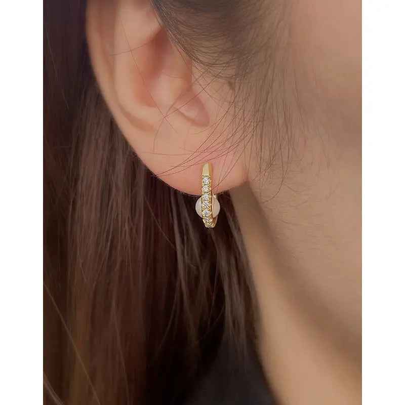 Enchanted Shores Silver Huggie Earrings
