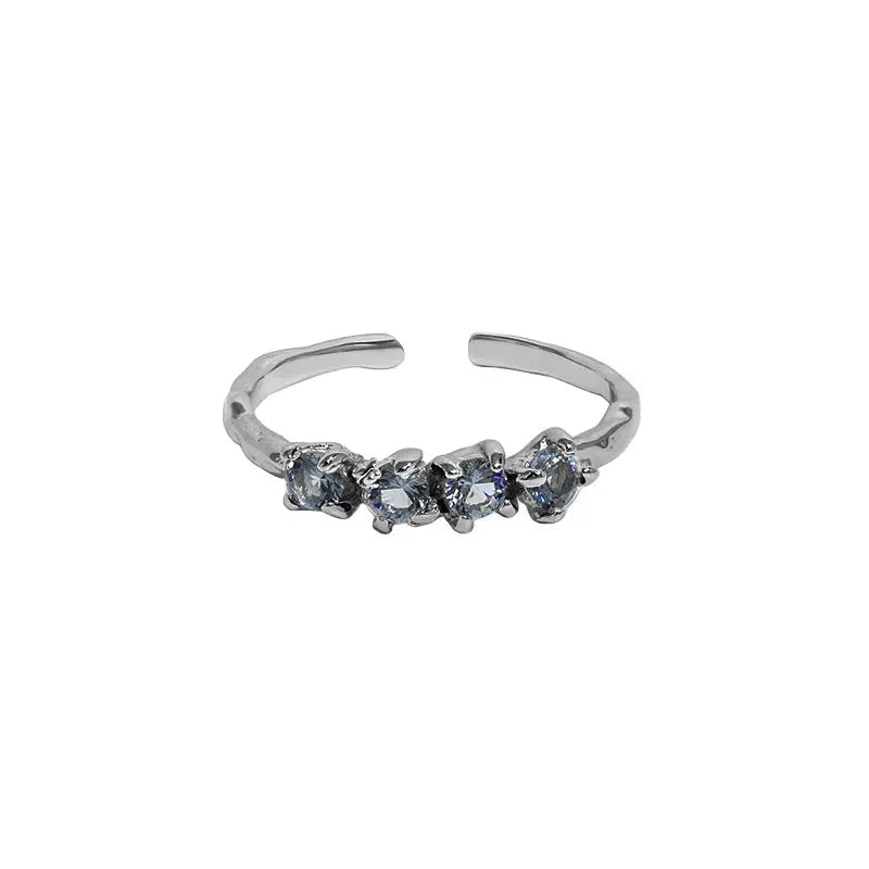 ELARA'S QUAD ZIRCON SILVER RING - OPHRASTUDIO