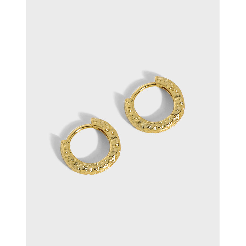 GEOMETRIC CIRCLE TEXTURE EAR BUCKLES OPHRASTUDIO