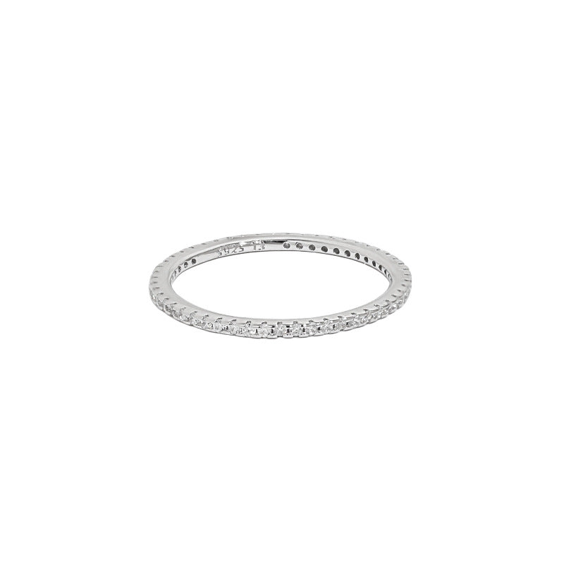 CELIA'S INLAID ZIRCON SILVER FINE RING - OPHRASTUDIO