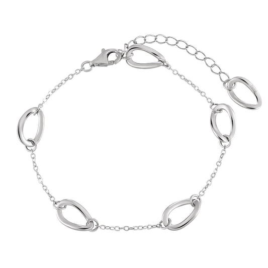 Wave Orbit Sterling Silver Bracelet OPHRASTUDIO