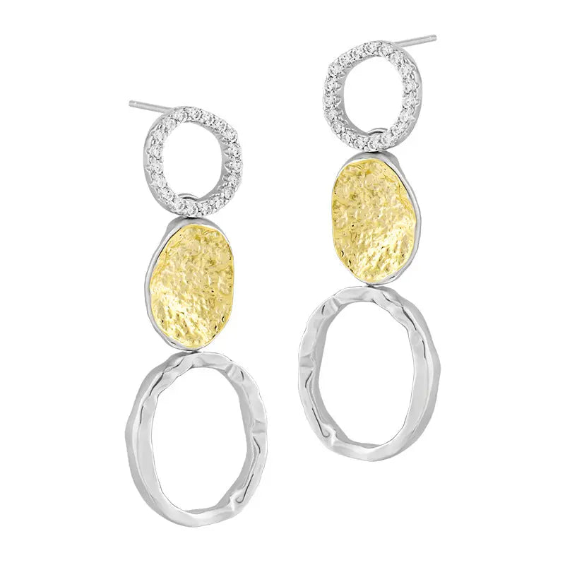 Oval Elegance Silver Earrings