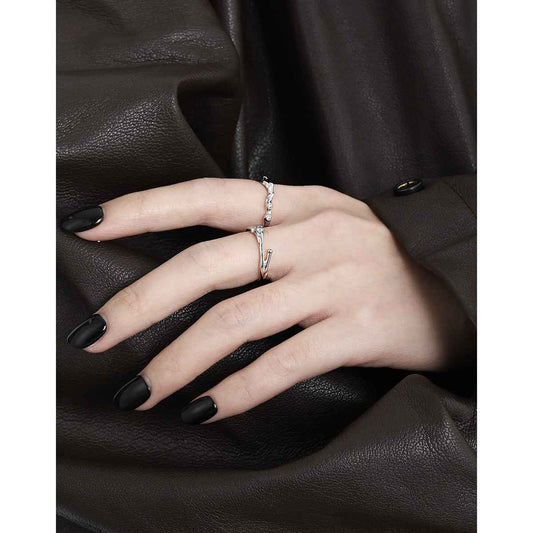 Enchanted Sparkle Silver Stacking Ring