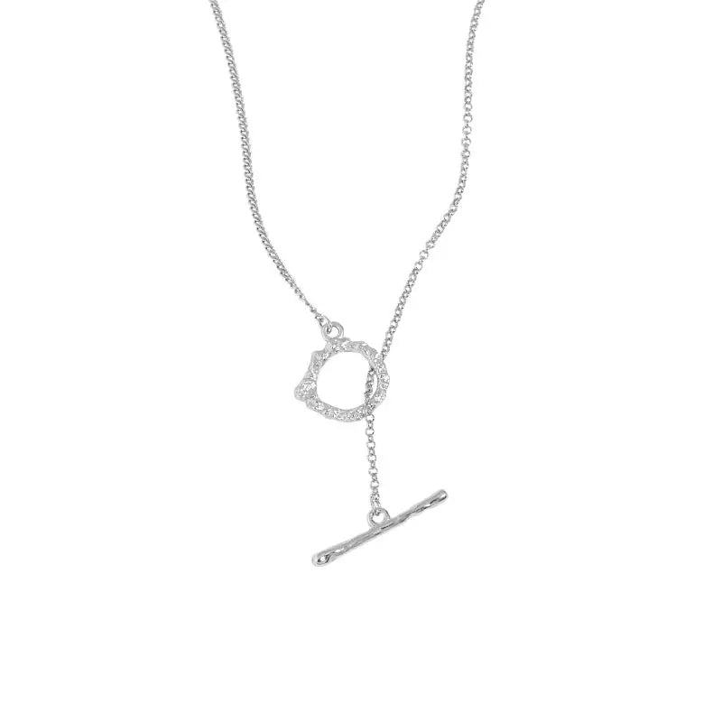 MINIMALIST OT BUCKLE COLLARBONE NECKLACE - OPHRASTUDIO