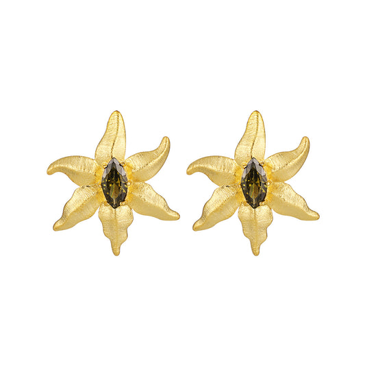 Olivine Starfish Stud Earrings OPHRASTUDIO