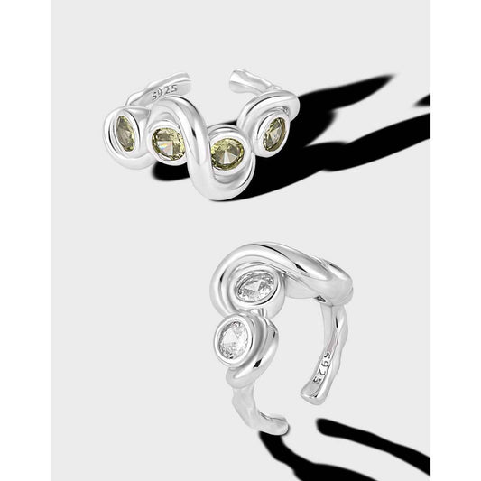 Winding Sterling Silver Ear Cuff Earring