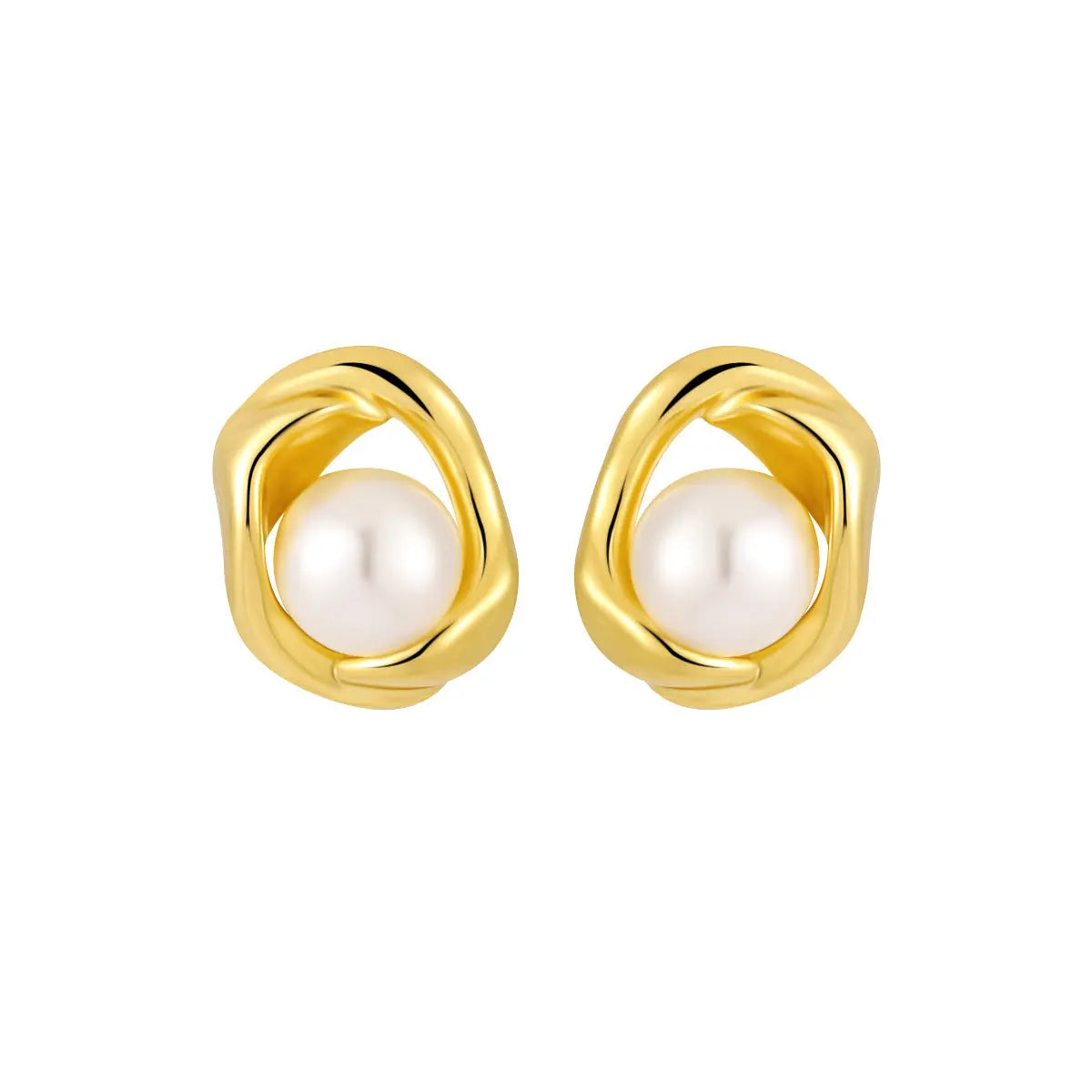 Le Silver Pearl Stud Earrings