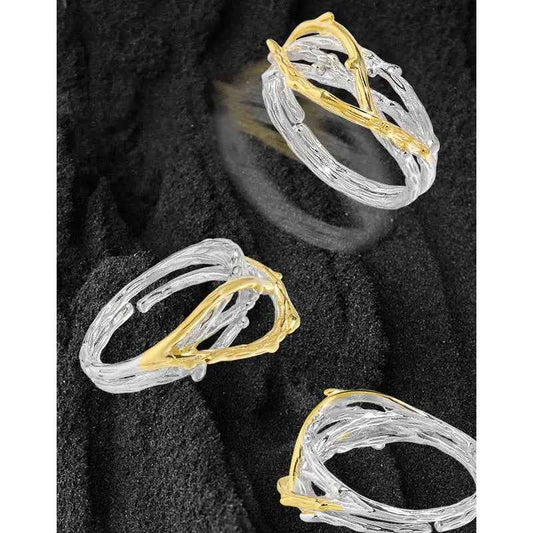 Thorny Grace Silver Statement Ring
