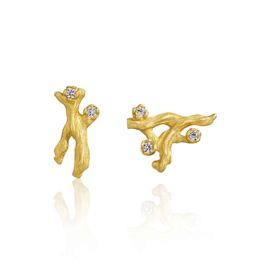 Aurora's Twinkle Silver Stud Earrings