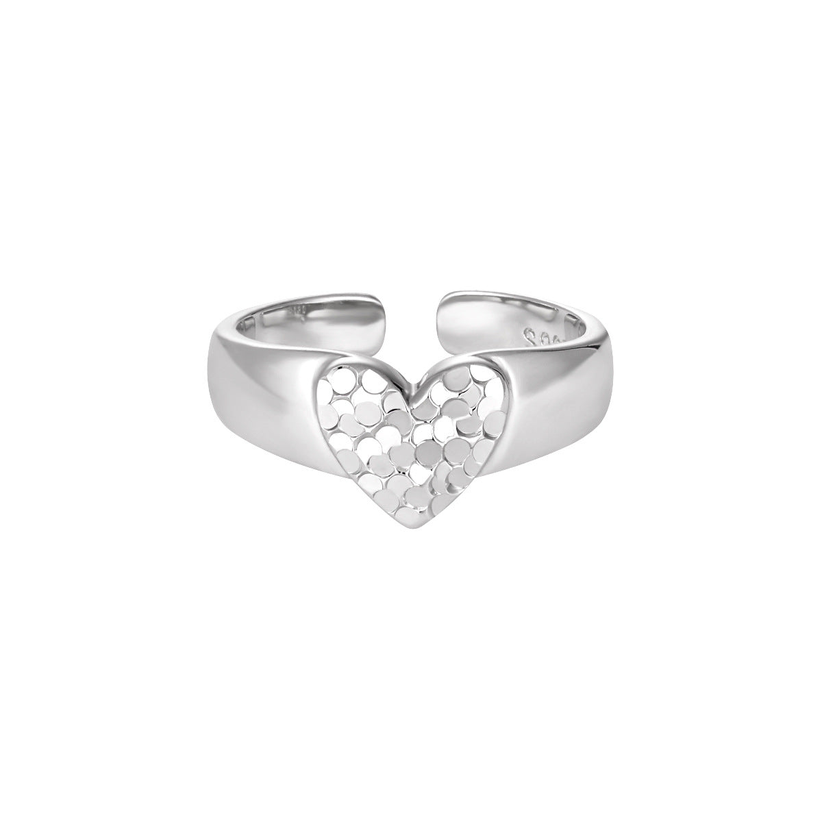 HEART OF REFLECTION SILVER RING OPHRASTUDIO