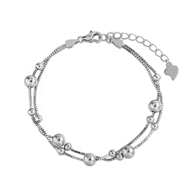 Freya's Silver Bead Chain Bracelet