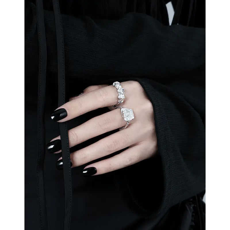 HARMONY'S IRREGULAR MATTE SILVER RING OPHRASTUDIO