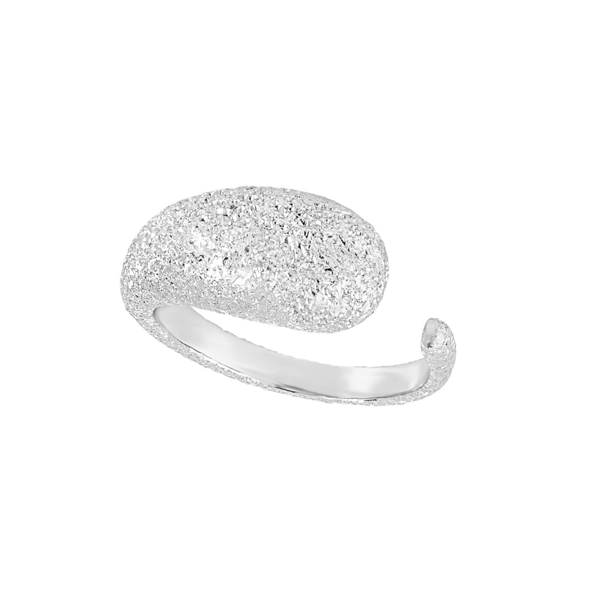 CINDERELLA'S SYMMETRIC GLITTER SILVER RING OPHRASTUDIO