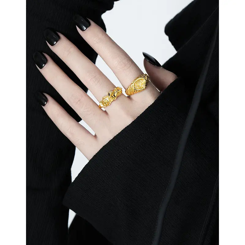 HARMONY'S IRREGULAR MATTE SILVER RING OPHRASTUDIO