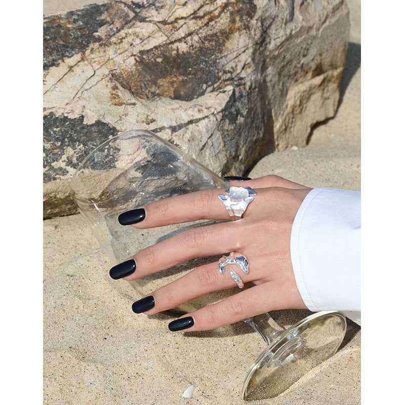 Aurora Silver Crystal Ring
