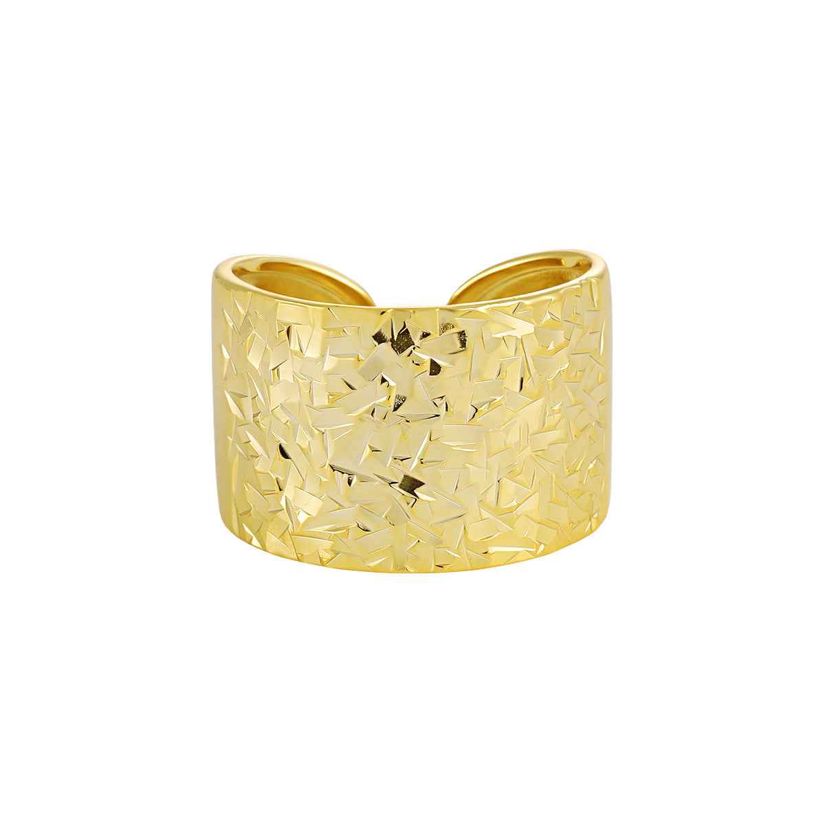 Shimmering Scales Silver Statement Ring