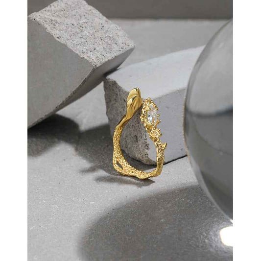 Branch Stamen Sterling Silver Ear Cuff Earring