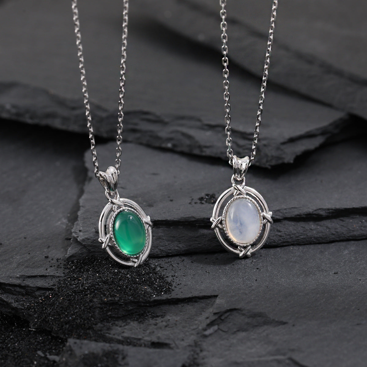 Natural Gemstone Pendant Necklace OPHRASTUDIO