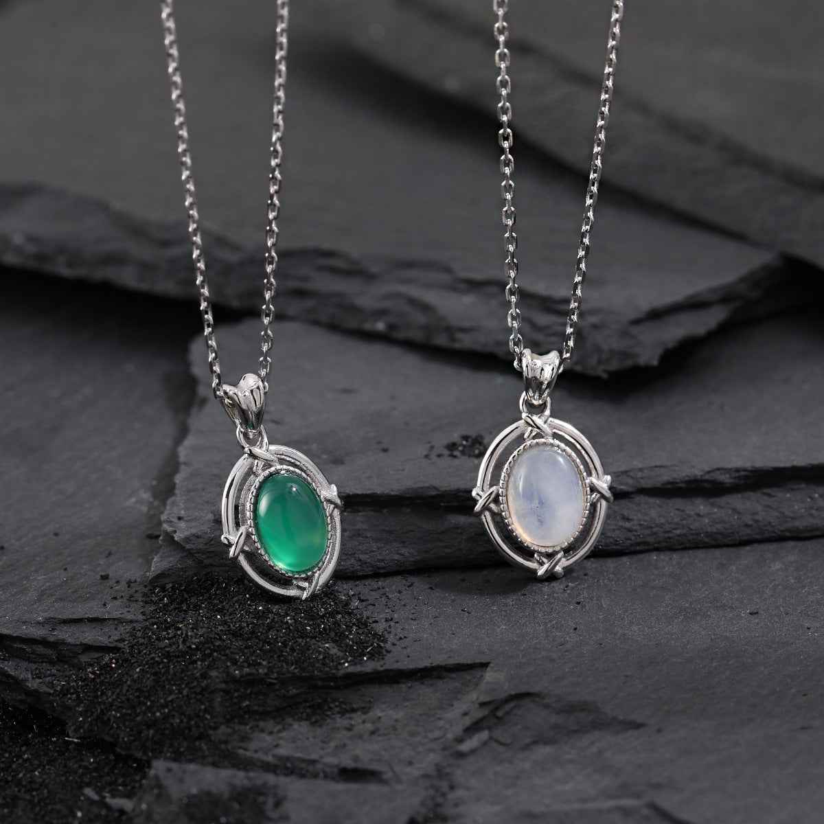 Natural Gemstone Pendant Necklace