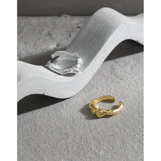 Irregular Sterling Silver Ear Cuff Earring