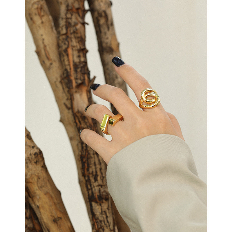 INTERWOVEN ELEGANCE SILVER RING OPHRASTUDIO