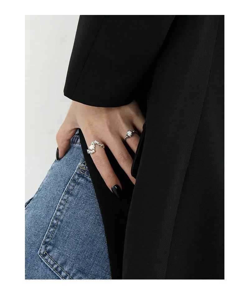 Ophelia's Opal Silver Statement Ring