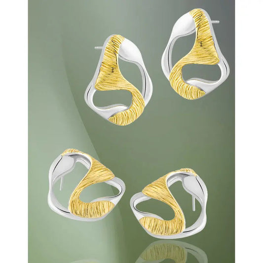 Sweet Geometry Silver Stud Earrings