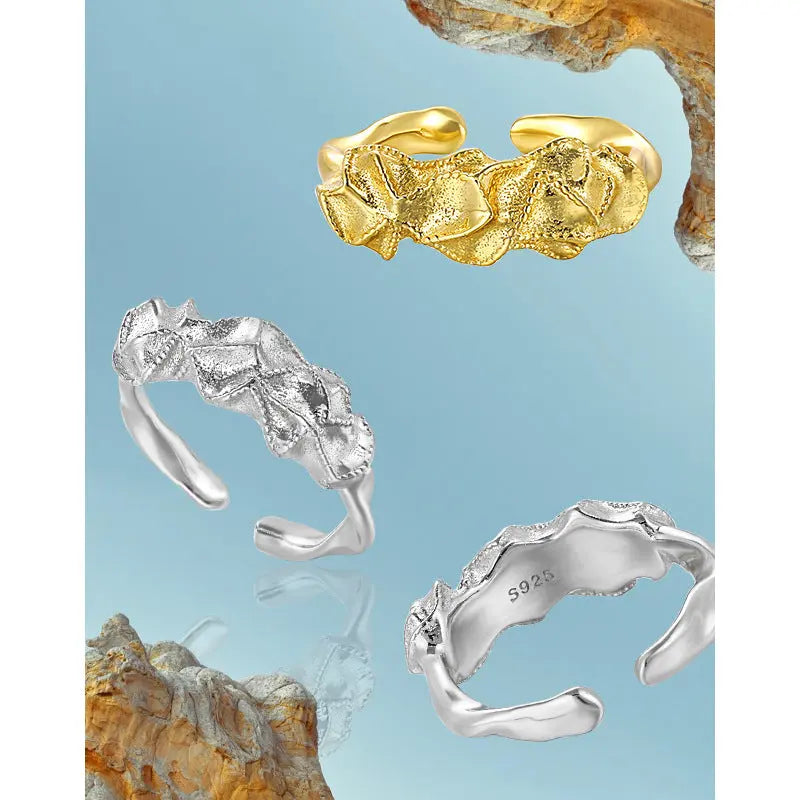 HARMONY'S IRREGULAR MATTE SILVER RING OPHRASTUDIO