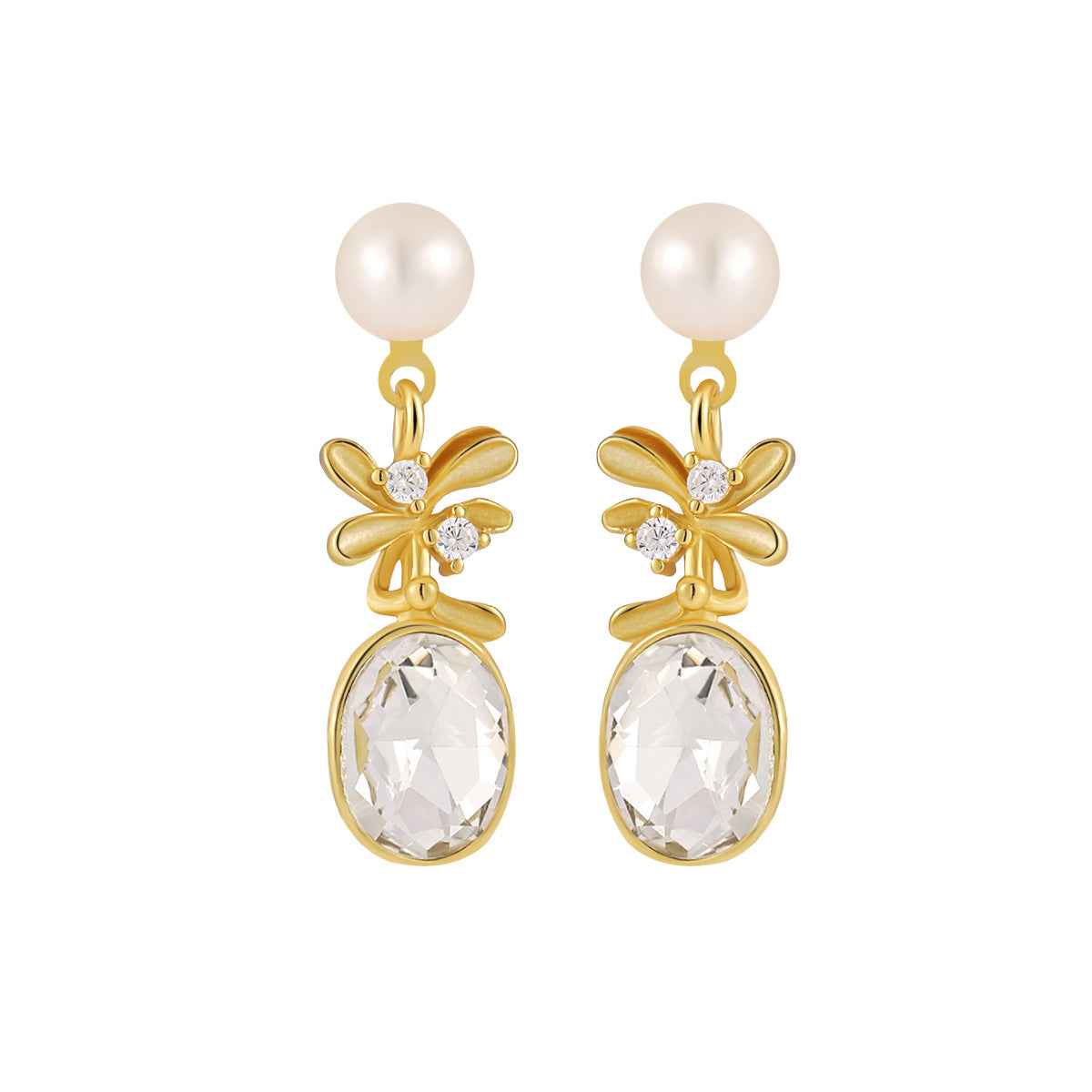 Snow White's Grace Silver Drop Earrings