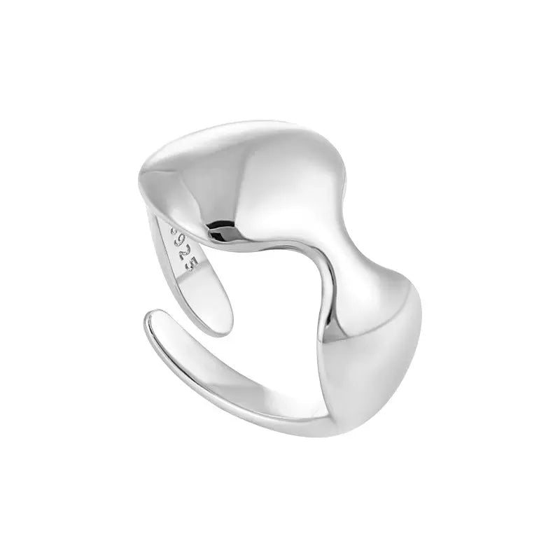 GAIA'S GEOMETRIC SIMPLICITY SILVER RING - OPHRASTUDIO
