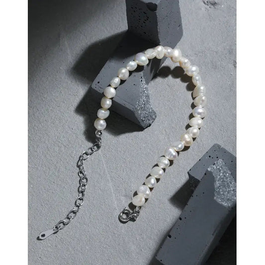 Luxe Silver Pearl Bracelet