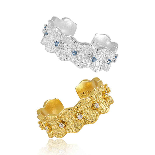 Astra's Starlit Silver Statement Ring