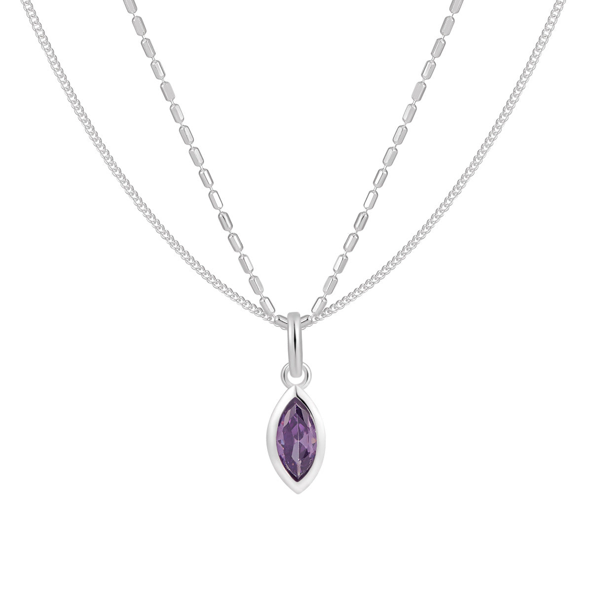 GEMSTONE PENDANT SILVER NECKLACE OPHRASTUDIO