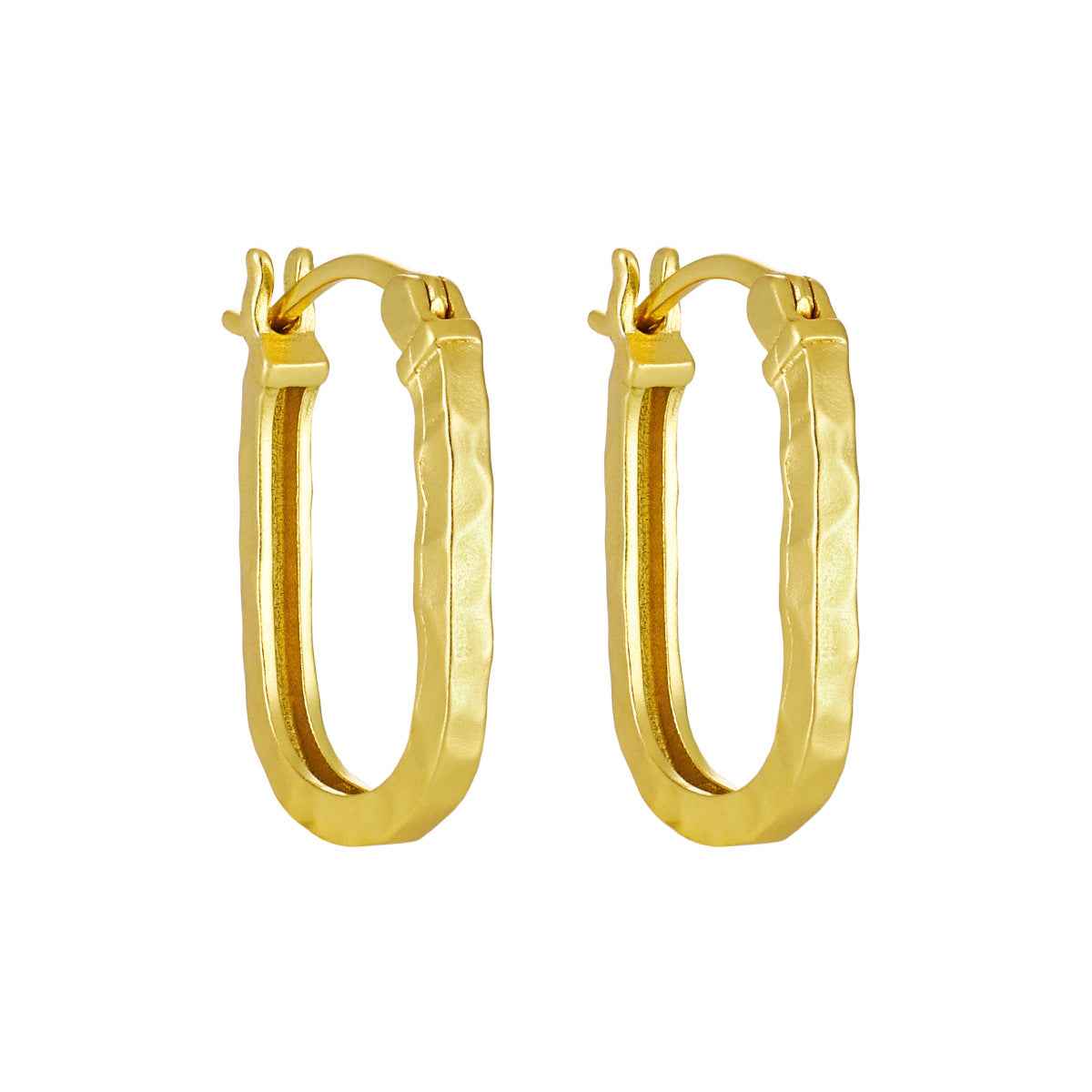 Rippled Texture Silver Hoop Earrings