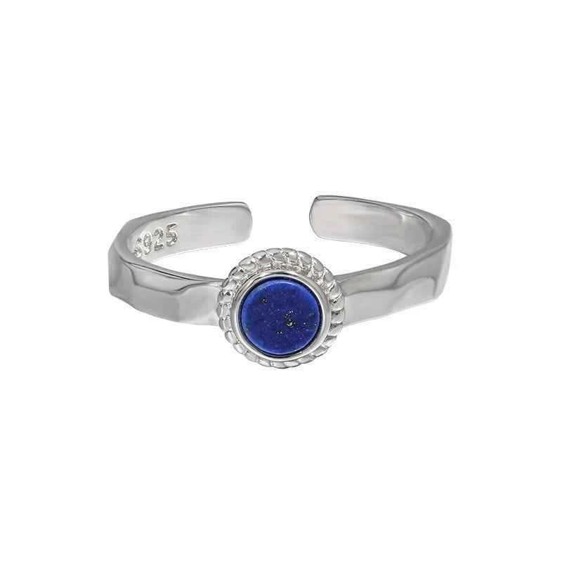 Teardrop Silver Lapis Lazuli Ring