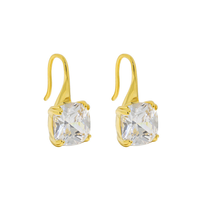 ASTRA'S SPARKLING SQUARE ZIRCON SILVER EARRINGS OPHRASTUDIO